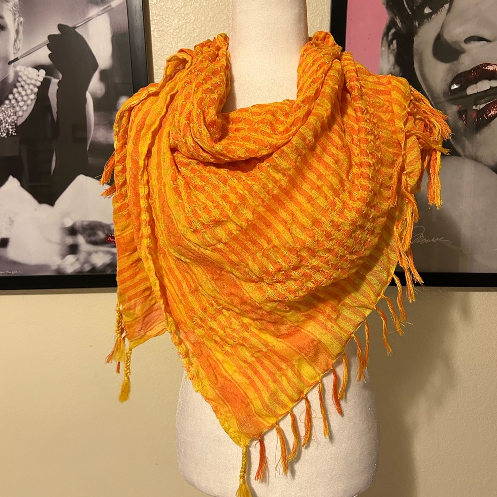 Papaya Orange and Yellow Scarf
